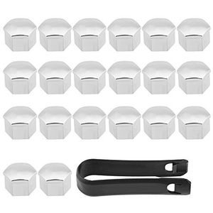 Wielmoerafdekking, 17 mm autobanden, wielnaafdoppen, wielmoer, boutenbescherming, zilver, universele wielbouten, doppen, 17 mm, populair, Normaal