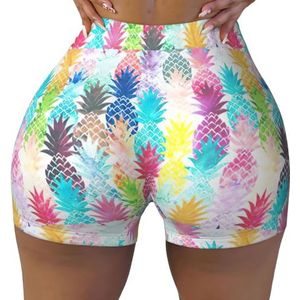 FBGHHTY Schilderij Print Gym Korte Vrouwen Comfortabele Atletische Shorts Naadloze Yoga Running Wandelen Dagelijkse Slijtage, Zwart, S