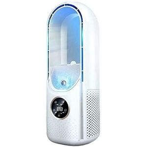 Draagbare luchtkoeler blade elektrische ventilator 6-speed stille timer airconditioning koelventilator luchtbevochtiger airconditioning ventilator Gebruiksvriendelijk(White)