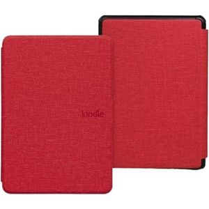 Geheel nieuwe stoffen magnetische slimme hoes geschikt for Kindle (2022 release) 11e 6 inch eReader Light Cover Sleeve (Color : Red)
