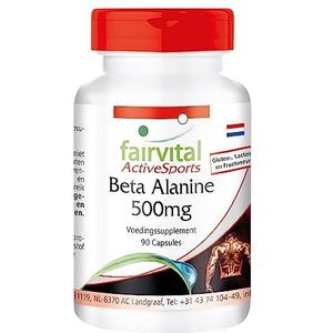 Fairvital - Beta Alanine - 500mg - 90 Capsules - Hoog Gedoseerd - Veganistisch