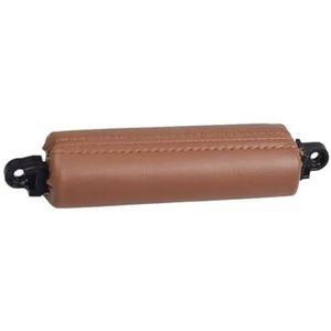 Deurgreep Auto-interieurdeur links rechts bestuurderslederen handgreep voor VW voor Touareg 2003 2004 2005 2006 2007 2008 2009 2010 Deurgrepen binne(Red Brown)