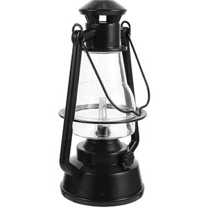 Olielampen Hurricane Lamp Vintage Led Kerosine Lamp Rustieke Lamp for Binnen Batterij-aangedreven Kerosine Lantaarn Olielampen Verlichting Nachtlampje Retro (Color : Noir)