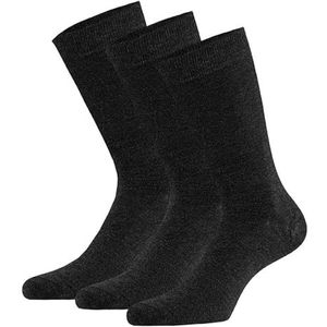 Morethansocks - Bamboe sokken basic -3-Paar - Antraciet - Maat 47/50 - Bamboe sokken basic -3-Paar heren - Bamboe - Bamboo