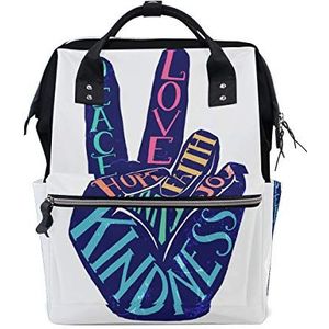 Jeansame Mummy Rugzak School Tas Laptop Reizen Tassen Casual Tas Dagtas voor Kids Jongens Meisjes Vrouwen Mannen Leuke Liefde Hippie Vrede Geloof