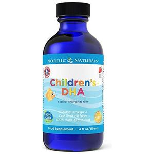 Nordic Naturals DHA-vloeistof voor kinderen - ondersteunt hersenen en visuele functie, aardbeiensmaak, 4 oz