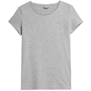 4F Dames T-shirt met korte mouwen, grijs, maat XS