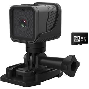 Actiecamera Draadloze Camera Wifi Mini DV Camcorder for Vloggen Video Sport 1080P HD Camera Video Surveillance Draadloze Ondersteuning 256G (Color : Nero, Size : Camera add 128G)