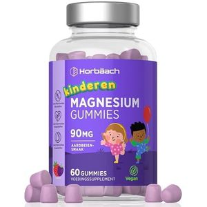 Magnesium Citraat Gummies Kids met Vitamine C | 60 Veganistische Gummies - 2 Maanden Voorraad | Alternatief voor Capsules en Tabletten | Horbaach