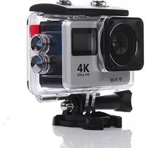 Actiecamera, 4K Touch Dual Screen Sports DV Afstandsbediening Outdoor Waterdicht Hd Camera duikcamera(Silver Grey)