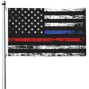 Vlag Een Amerikaanse Vlag Met Politie En Brandweerman Strepen Veranda Vlag Muur Decor Decoratieve Vlag Kamer Decor Militaire Vlag, Voor Feesten, Festival, 90x150cm