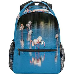 MEHOM Flamingo Rugzak School Boek Tas Laptop Rugzakken Reizen Wandelen Camping Dag Pack, 1 kleur, One Size