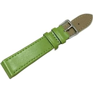 LUGEMA 10 Kleuren Band Horloge Lederen Horloges Band 12 Mm 14 Mm 16 Mm 18 Mm 20 ​​Mm 22 Mm 24 Mm Compatibel Met Vrouwen Mannen Horlogebanden Effen Kleur Horloge Riemen (Color : Green, Size : 16mm)