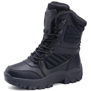 WIEBXCS Winter Boot High-Top Waterdichte Enkellaarsjes Dikke Plus Warme Grote Maat Sneeuw Wandellaarzen Outdoor Katoenen Schoenen Sneakers Vrouwen Sneeuwlaarzen, Zwart, 41 EU