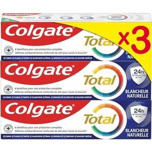 COLGATE - Colgate Total Blancheur Natural Tandpasta – gerepareerd – revitaliseerd – koelt – 3 x 75 ml