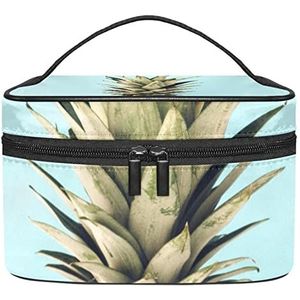 ananas comosus make-up organizer tas, reismake-up tas organizer case draagbare cosmetische tas voor vrouwen en meisjes toiletartikelen, Meerkleurig, 22.5x15x13.8cm/8.9x5.9x5.4in