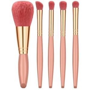 Multifunctionele Make-upborstel Reismake-upkwastenset Oogschaduwmake-upkwast Zachte Kwast Basismake-upkwast Oogmake-up Kwasten voor Dames(Rot)