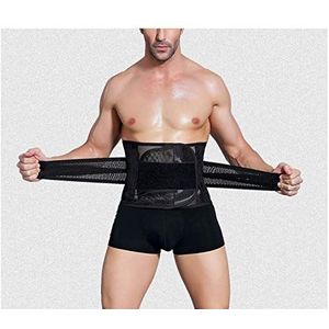 Heren Corset Ruggordel Buikbanden Taille Ondersteuning Corset Orthopedische Lendengordel Korsetten Medische Rugbrace Ruggordel M-XL (Kleur: Zwart, Maat: Medium)