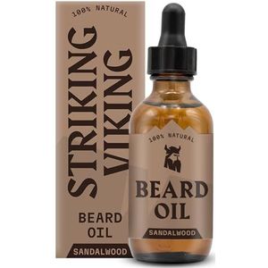 Striking Viking - Baardolie - Sandelhoutgeur - Natuurlijke Organische Formule - Tea Tree-, Argan- en Jojoba-olie