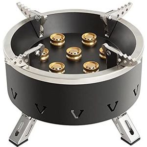 Camping Gas Stove, 18000W Gas Stove Met Piëzo Ontsteking, Draagbare Opvouwbare Windproof Camping Stove, Gas Stove Camping Voor Outdoor Cooking, Hiking, Backpacking, Camping(Color:zwart)