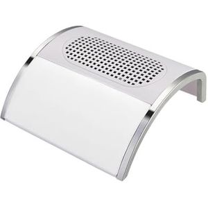 Nagelstofverzamelaar, krachtige nagelverzamelaar-absorber voor nagels, geluidsarme nagelzuiger voor manicure, manicure-stofafscheider, wit