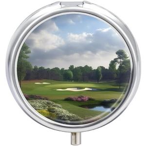 Draagbare Pillendoos Pil Case Golfbaan Reizen Pillendoos Kleine Pil Case Dagelijkse Pil Container Pil Organizer Pocket Geneeskunde Doos Leuke Pil Case