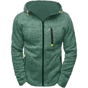 Heren Vest Hoodie Trui Trui Jumper Volledige Zip Herfst Winter Jas Heren Casual Effen Kleur Sweatshirt Sport Fitness Hoodies Slim Fit Hoody Stijlvolle Vesten Mens Casual Lange Mouw Hoodies Vest, A-groen, M