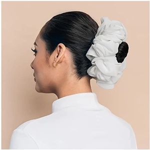 Hoofdbanden ​Voor Dames Maleisische bos haar stropdas for moslim vrouwen chiffon rubberen band prachtige hijab volumizing scrunchie hoofddoek accessoires Haarband (Size : White)