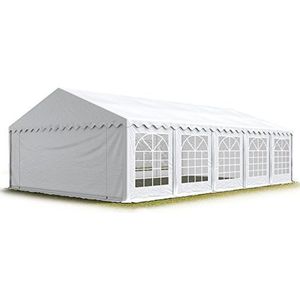 Partytent feesttent 5x10 m tuinpaviljoen -tent PVC 700 N zeil in wit waterdicht