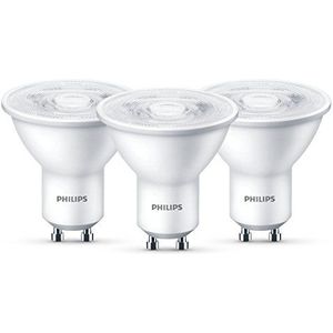 Philips Ledlamp, Vervangt 50 W, Gu10, Warmwit (2700 Kelvin), 345 Lumen, Reflector, Driepak