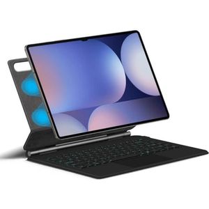 Toetsenbordhoes Voor Samsung Galaxy Tab S10 FE 5G 10.9'' 2025, Magnetische Zwevende Cantileverstandaard, Ultradunne Beschermhoes Met Verlicht Toetsenbord, Multi-Touch Trackpad