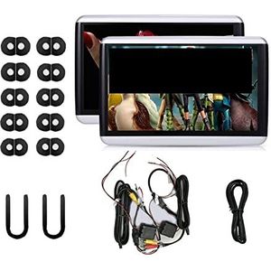 Auto Hoofdsteun Speler, Auto Hoofdsteun Monitor 10.6 Inch Display Link Standalone 1080P 4K Video WiFi/Bluetooth/USB/SD Multimedia Speler(10.6 1 16G 2 Pcs)