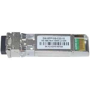 10G Base CH17 tot CH61 DWDM SFP+ 100 km 100 GHz Dual LC-module (1 Unit)
