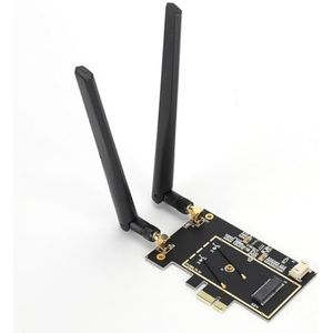 Nikou M.2 NGFF-kaart, PCI-E 1X Desktop WiFi WLAN Adapter Network Card Converter voor 8260 7265 1535 7260
