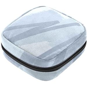 Kleine make-uptas,draagbare make-uptas,grijze graffiti abstracte stijl,Travel Makeup Case Organizer for Women with Zipper