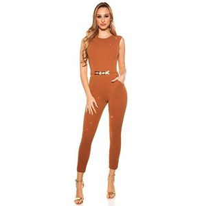 Koucla Jumpsuit voor dames, playsuit met gesp, Brons (glitter)., XS