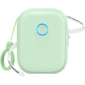 Thermisch Printer P12 Mini Draagbare Labelprinter Bluetooth Draadloze Labelmachine Thermische Zelfklevende Stickerprinter Labeltape-papier Duidelijk Snel(Green Printer Set)