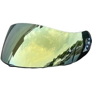 Motorhelm vizier lens, Helmvizier, X803 Shield Vizier for Nolan Xlite X803 X803RS X802RR Gezichtsscherm UV-beschermd windscherm Moto Helm Accessoires (alleen for gebruik op Gold-Day)(Gold-day use only