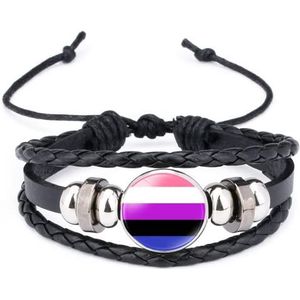 LGBTQ-accessoires Pride armband met geschenkdoos, transgender spullen biseksuele gay lesbische geschenken voor paar mannen vrouwen tiener Valentijnsdag 01