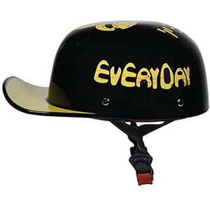 Motorhelm, For heren Vintage helm Duitse stijl fiets cruiser chopper scooter bromfiets ATV helmen H,XL=59-60cm(L,XL=5960cm)