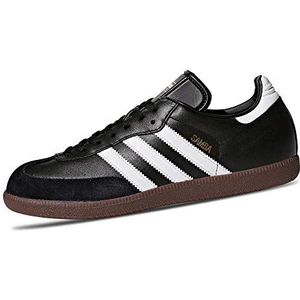 Adidas Low-top sneakers van samba-leer voor heren, zwart zwart, witte hardloopschoenen, 42,50 EU