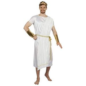 Bristol Novelty AF088 Griekse God kostuum, heren, wit, goud, eenheidsmaat