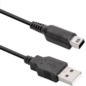 Rtinle Oplaadkabel voor Nintendo 3DS, USB-oplaadkabel 1,2 m voor Nintendo 3DS / 3DS XL/DS/DSI /2DS / 2DS XL, zwart