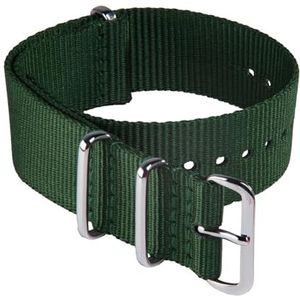 22mm Premium Nato horlogeband Cremé Kaki gestreept- Vintage James Bond look- Nato