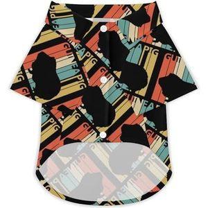 Leuke cavia hond Hawaiiaanse shirts bedrukt T-shirt strand shirt huisdier kleding outfit tops XL