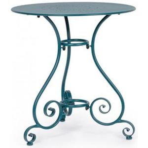KONTE.DESIGN Tafel Etienne van blauw staal Ø 70 cm