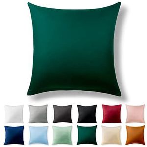 Alreya 100% katoen renforcé kussensloop - 40 x 40 cm - met YKK-ritssluiting - Hypoallergeen zonder chemische stoffen - Bosgroen
