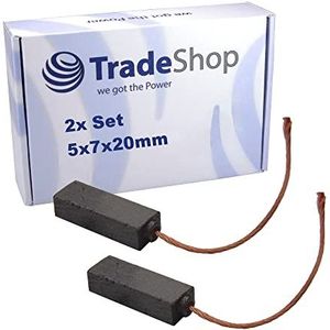 Trade-Shop Motorkoolborstels, 5 x 7 x 20 mm, voor vele auto's, vrachtwagens, motoren, airconditioning, ventilator, ruitenwisser, raamheffer, waterpomp, 2 stuks