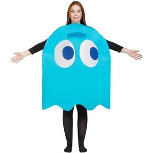 Funidelia | Spookje Inky Pac-Man Kostuum OFFICIËLE voor vrouwen en mannen Kostuum voor Volwassenen, Accessoire verkleedkleding en rekwisieten voor Halloween, carnaval & feesten - One Size - Blauw