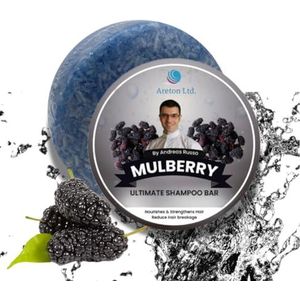 Solid Shampoo Bar - Organische shampoo en conditioner bar voor jeukende hoofdhuid voor mannen en vrouwen, biologisch voor dunner wordend haar, ruw haar en zijdeachtig (Mulberry)